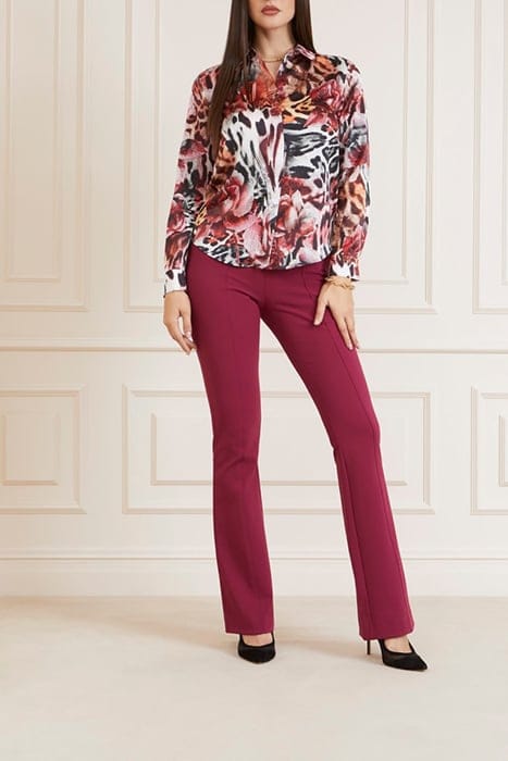MARCIANO BY GUESS THE ICON BLOUSE PRINT LEOPARD ROSE BUTTON- 3