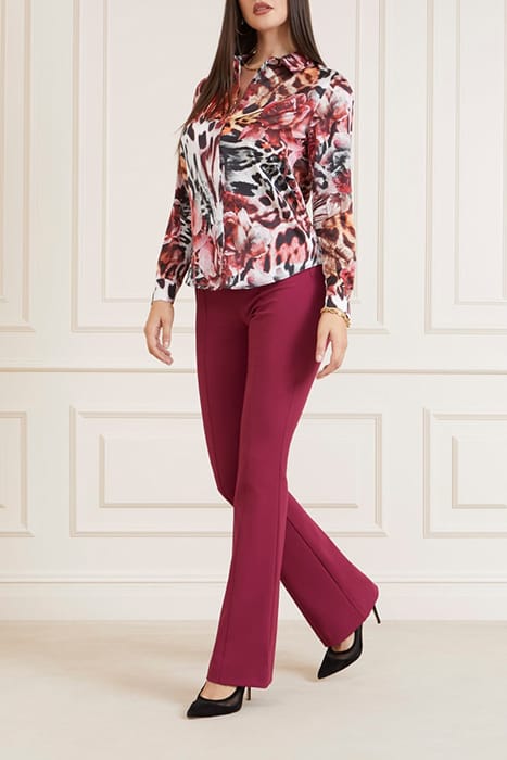 MARCIANO BY GUESS THE ICON BLOUSE PRINT LEOPARD ROSE BUTTON- 5