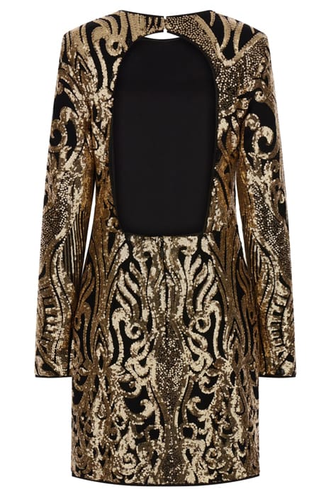 MARCIANO BY GUESS ISLA SEQUIN DRESS BLACK GOLD 5