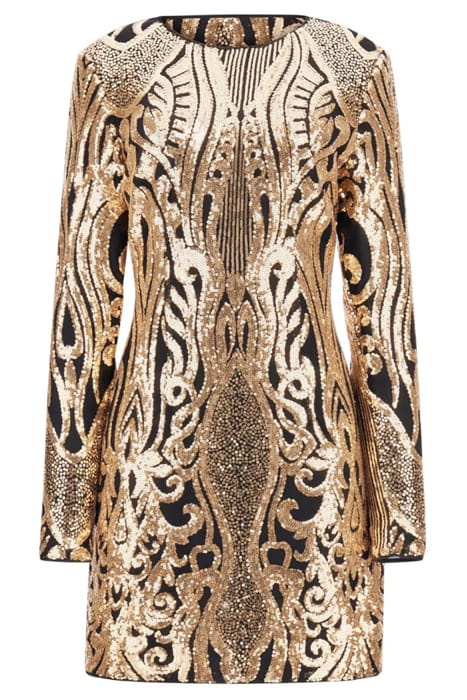 MARCIANO BY GUESS ISLA SEQUIN DRESS BLACK GOLD 4