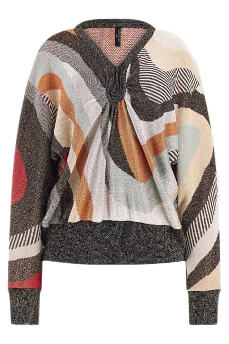 MARCIANO BY GUESS SCARLETT BAT SLEEVE HIGHLOW ALL OVER KNITT 4