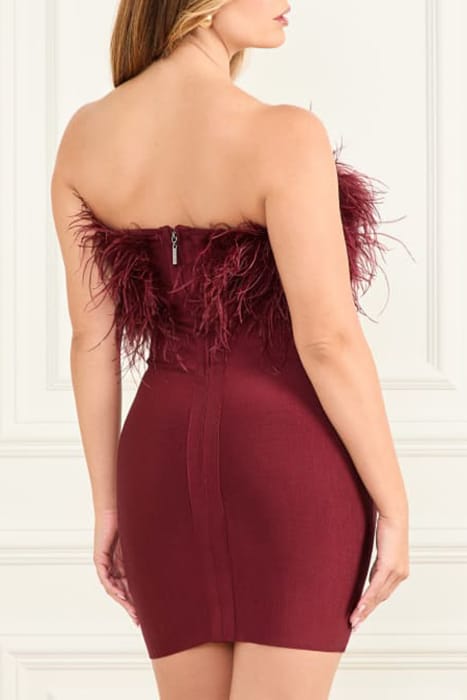 MARCIANO BY GUESS EVITA BANDAGE MINI DRESS VINO 2