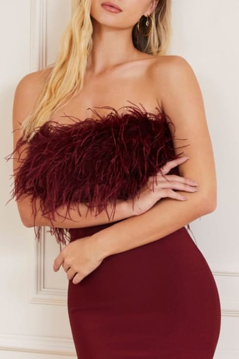 MARCIANO BY GUESS EVITA BANDAGE MINI DRESS VINO 6