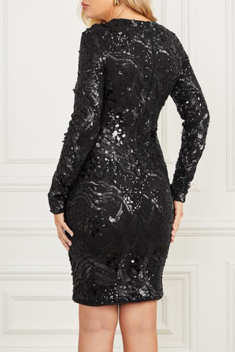 MARCIANO BY GUESS TERA DRESS JET BLACK MULTI 2