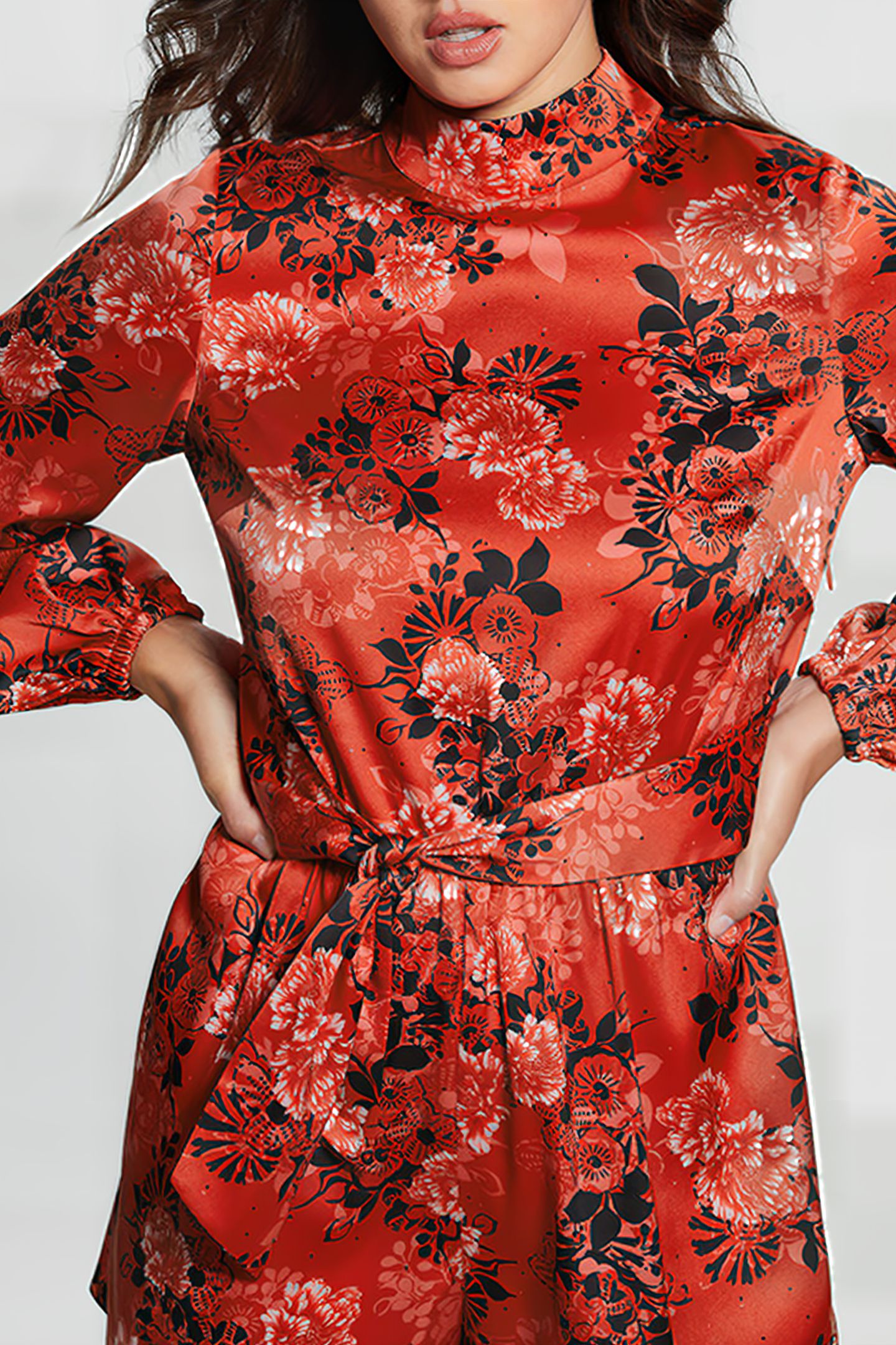 GUESS ECO LS JESSICA MOCK NK ROMPER CALL ME CHERRY PRINT 6