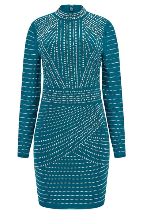 MARCIANO BY GUESS STELLA DRESS ORNATE TEAL 3