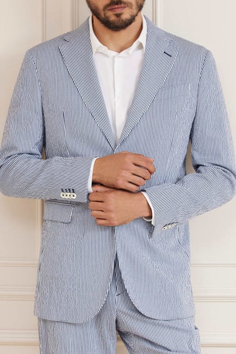 MARCIANO BY GUESS MANUEL NOTCH BLAZ SMART BLUE AND BLAZER WH 5