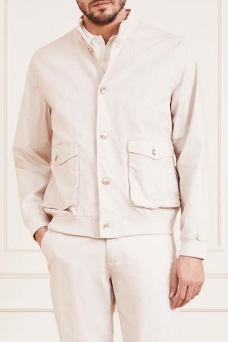 MARCIANO BY GUESS BOMBER WITH BUTTONS NEUTRAL JACKET MILK 1