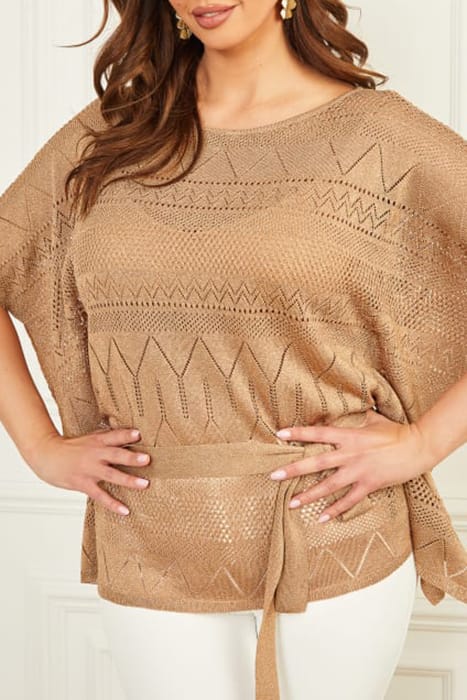 MARCIANO BY GUESS HYDRA TOP KIMONO SWT KHAKI TAN 6