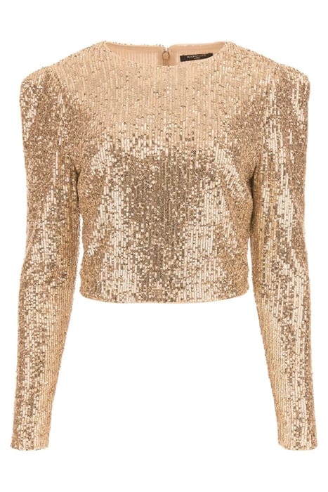 MARCIANO BY GUESS SPARKLE THE DARK FANTASY GOLD BLOUSE SEQUI 4