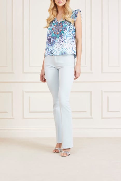 MARCIANO BY GUESS NEW KAYLA DENIM FLARED HELIUM 3