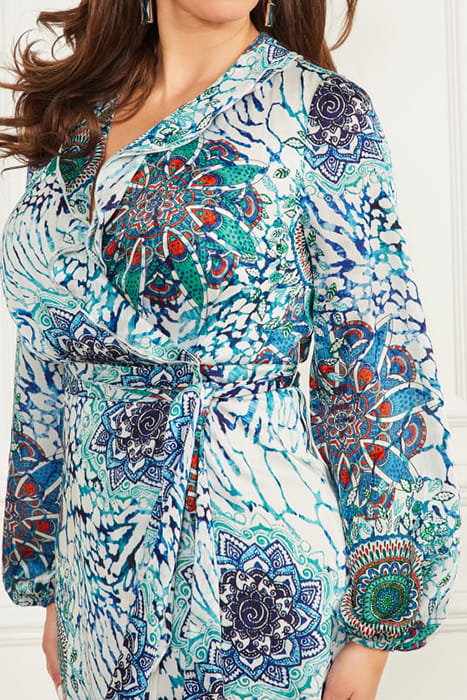 MARCIANO BY GUESS MINA WRAP DRESS PRINT BOHO ANIMALLER 6