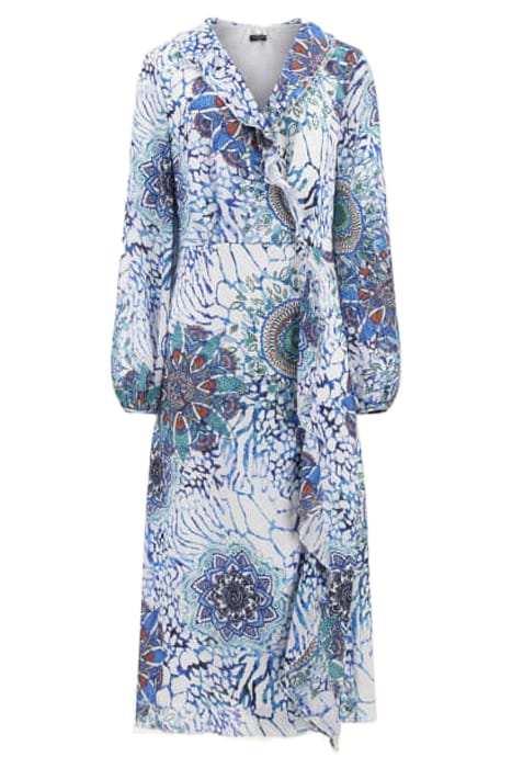 MARCIANO BY GUESS MINA WRAP DRESS PRINT BOHO ANIMALLER 3