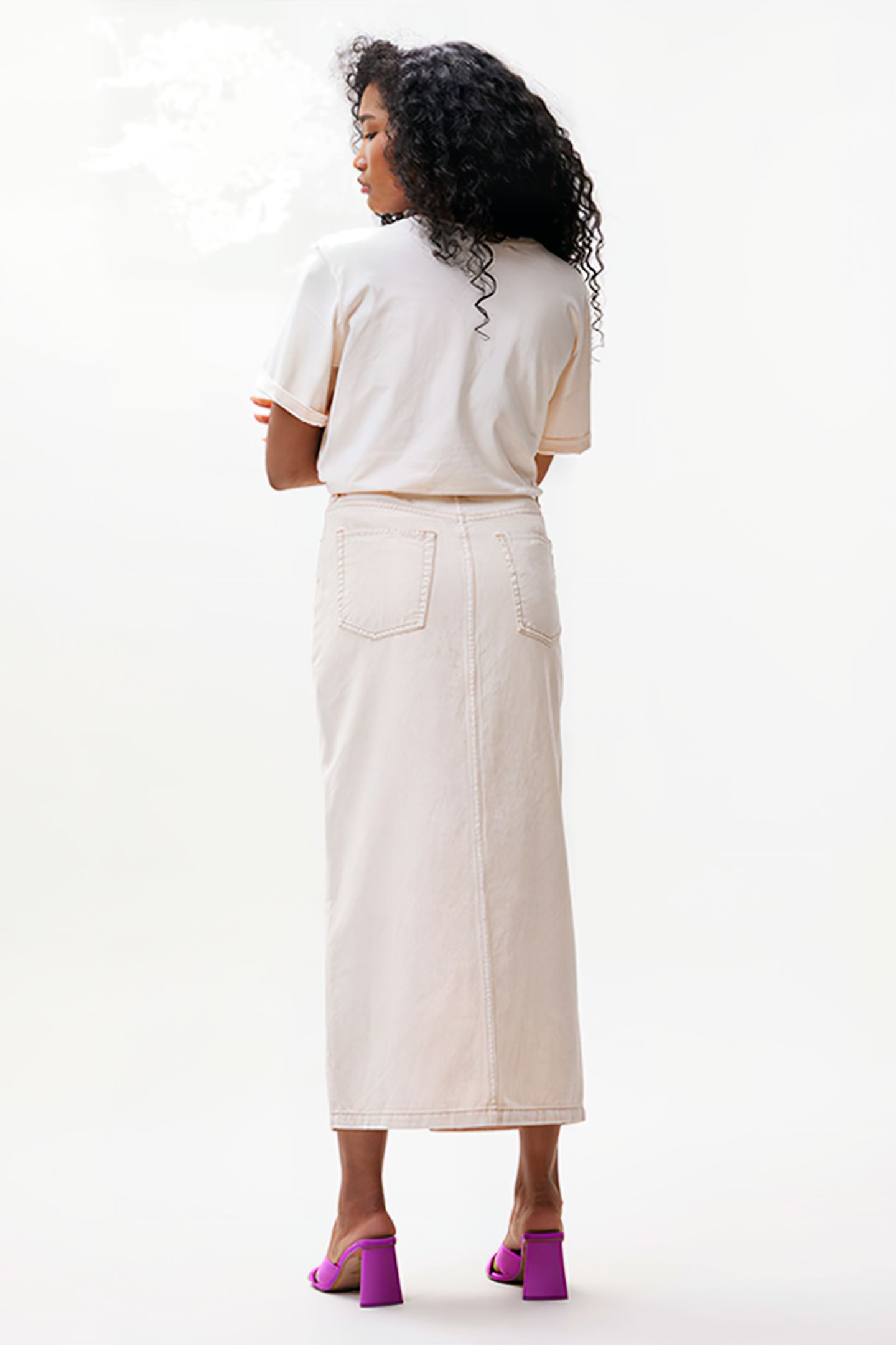 MIDI DENIM SKIRT WASHED MOONLIGHT 3