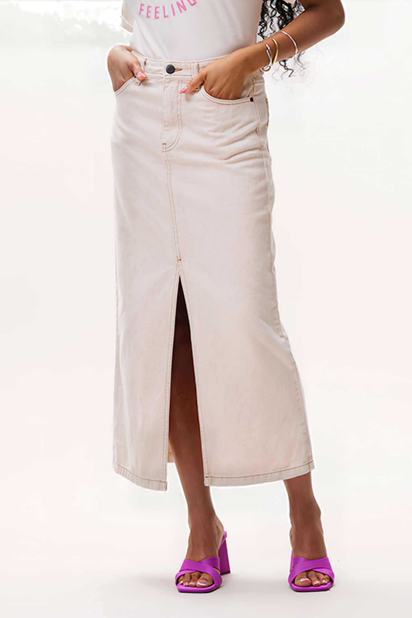 MIDI DENIM SKIRT WASHED MOONLIGHT 1