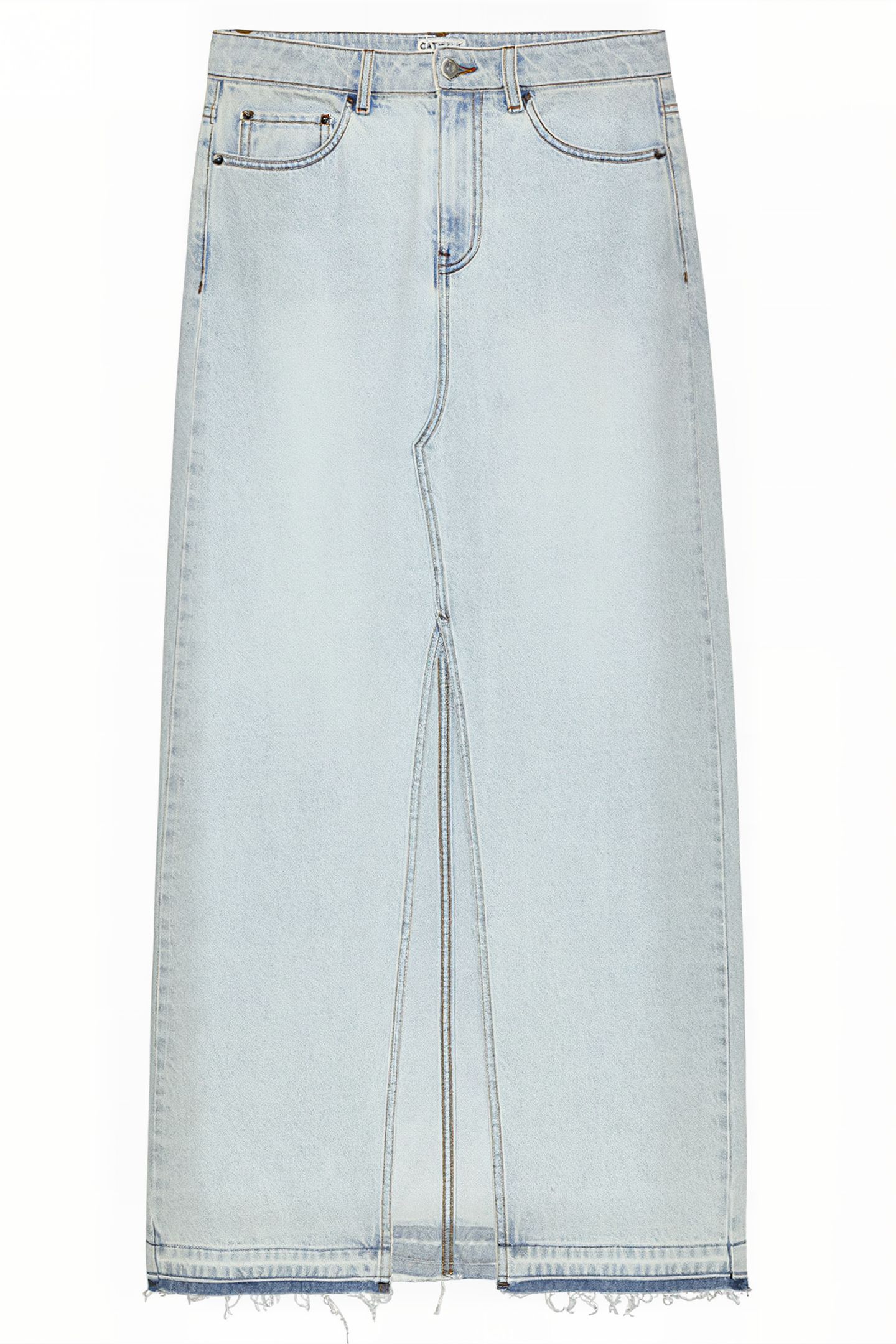 MAXI DENIM SKIRT WASHED BLUE 4