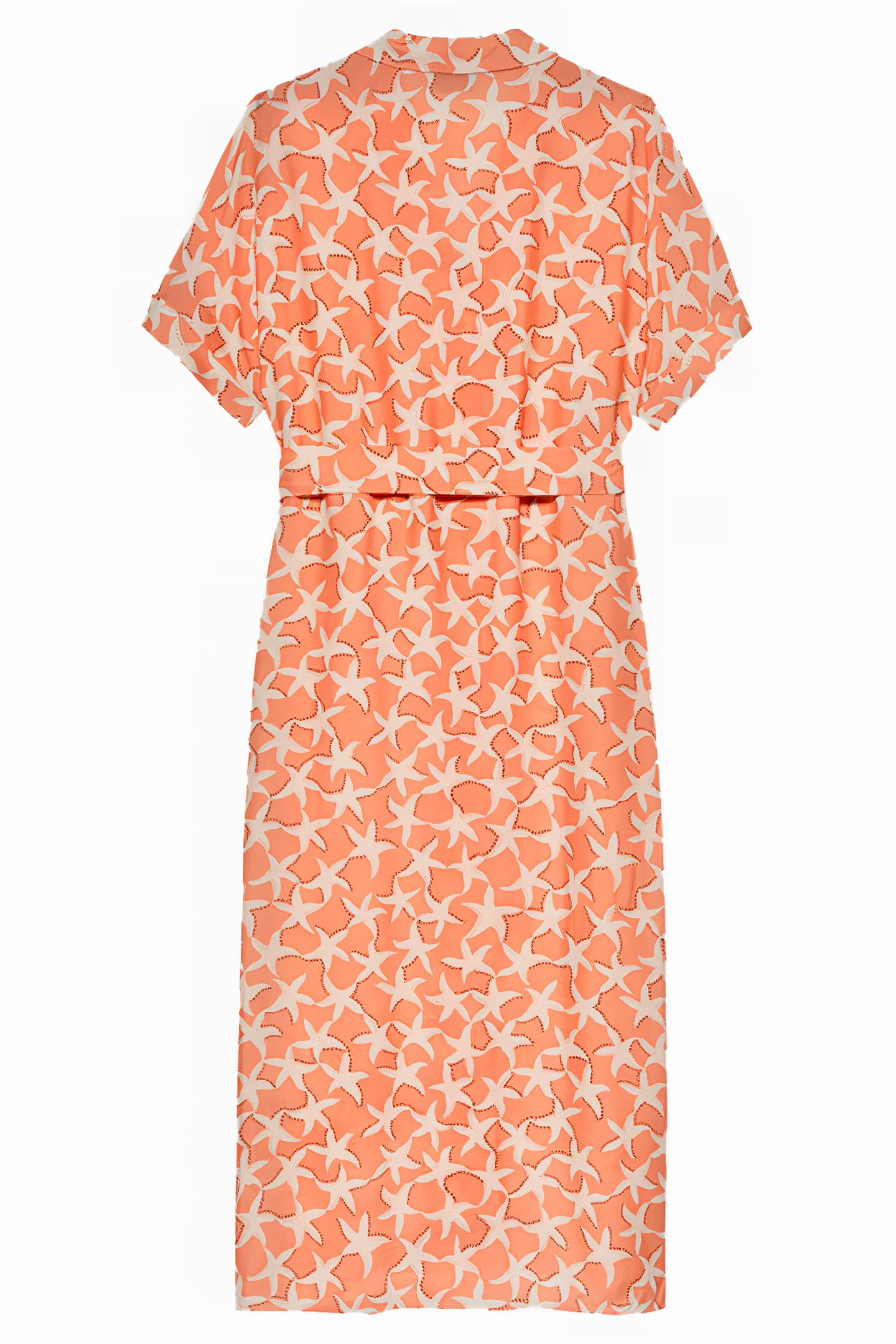 RESORT COLLAR BLOUSE DRESS PAPAYA 2