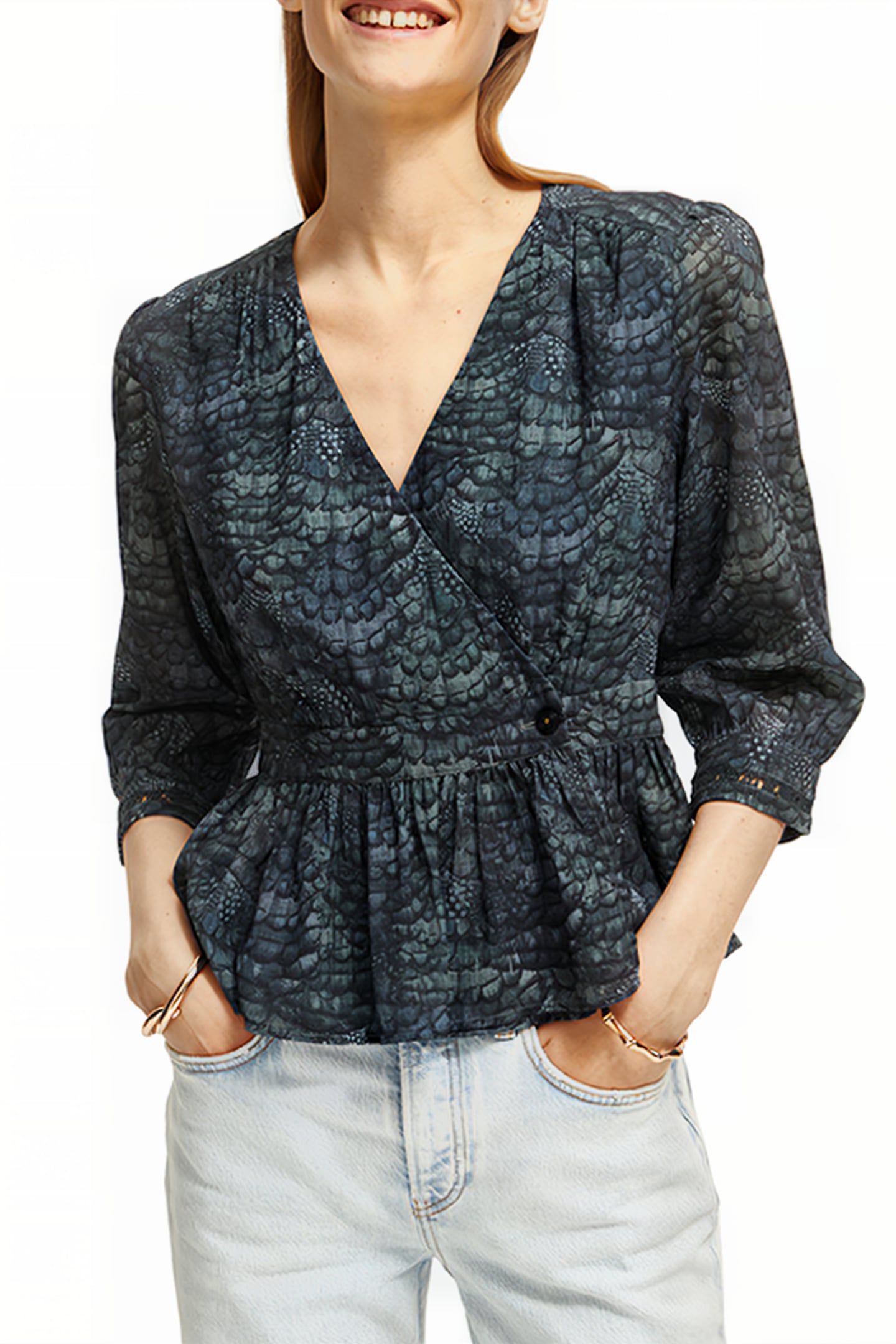 WRAP TOP FEATHER BOTTLE GREEN 1