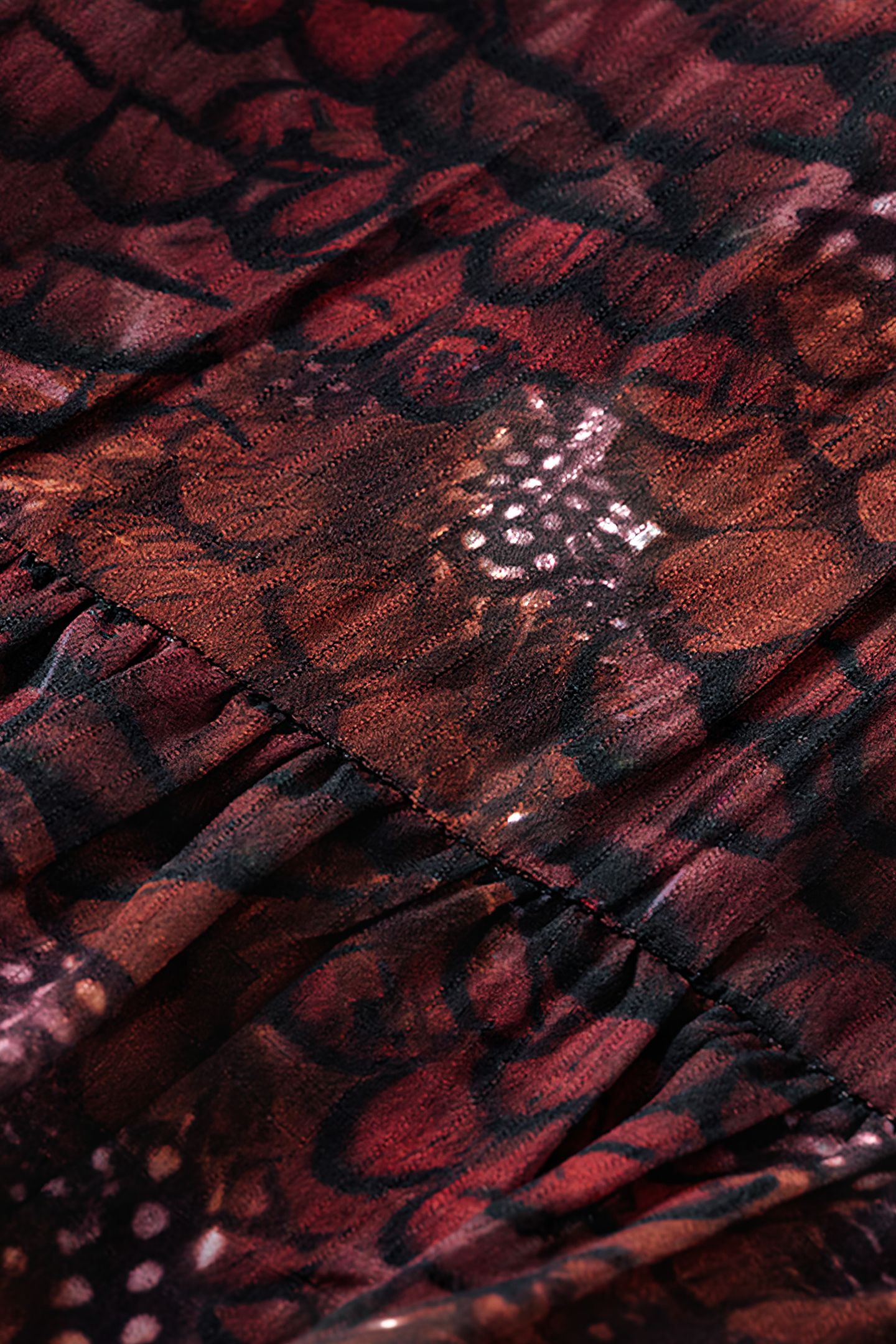 WRAP MINI DRESS FEATHER BORDEAUX 7
