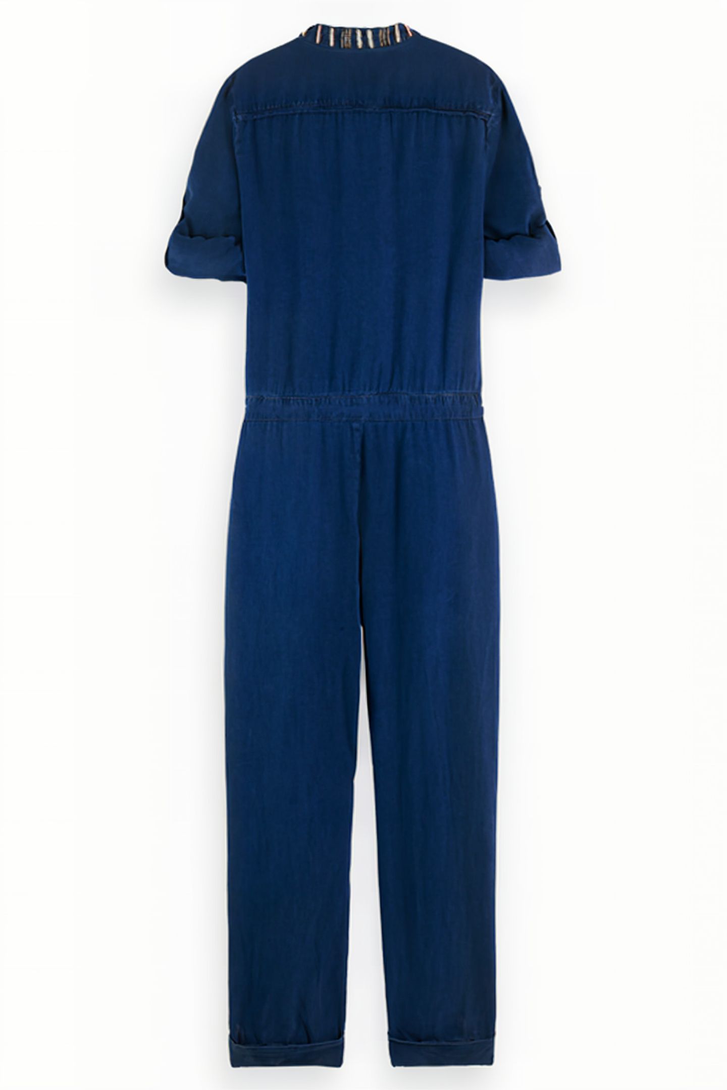 INDIGO TENCEL DENIM WASHED ALL IN ONE WITH BEADING DETAILS I 4