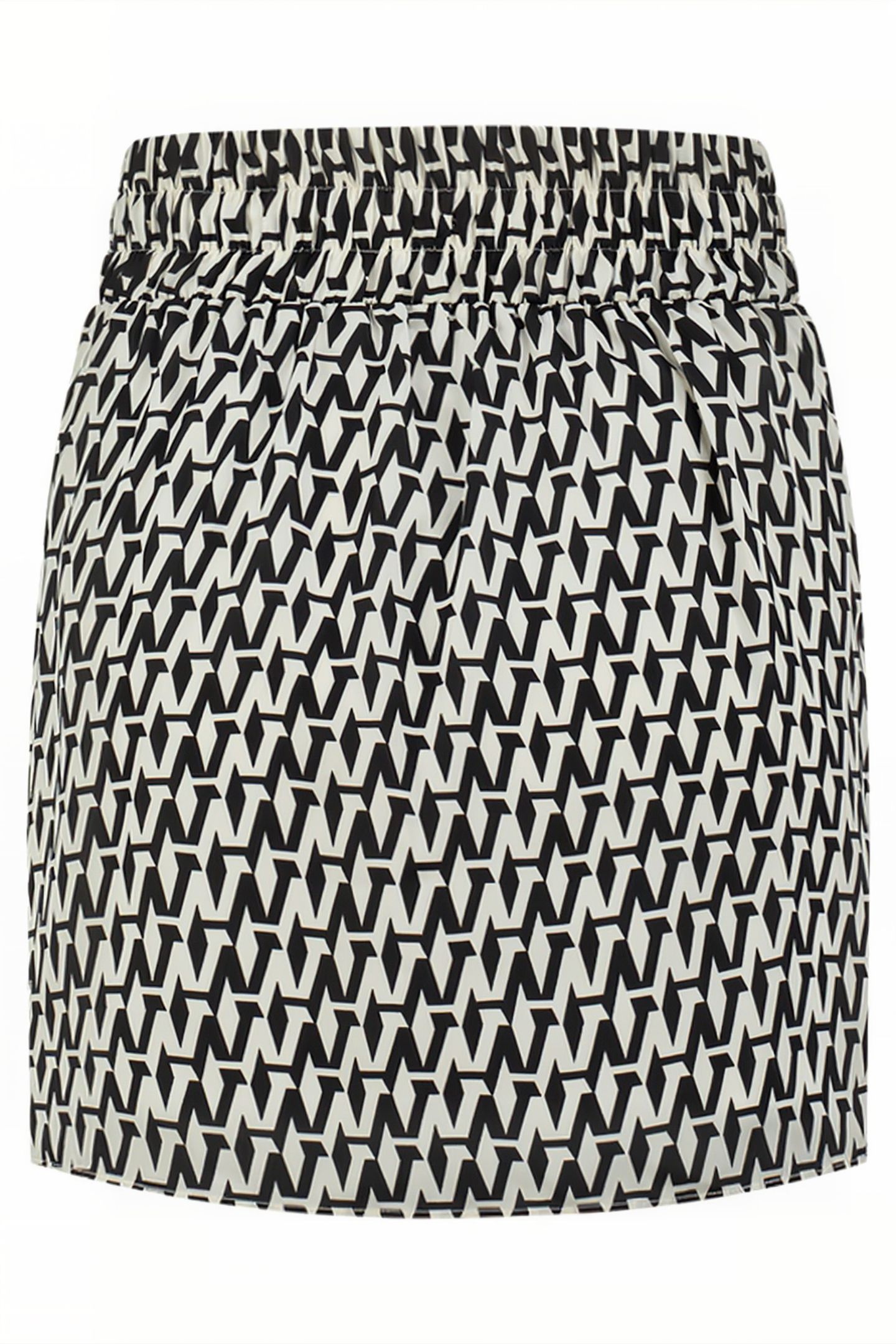 ANKARA PRINTED SKIRT BLACK/STAR WHITE 2