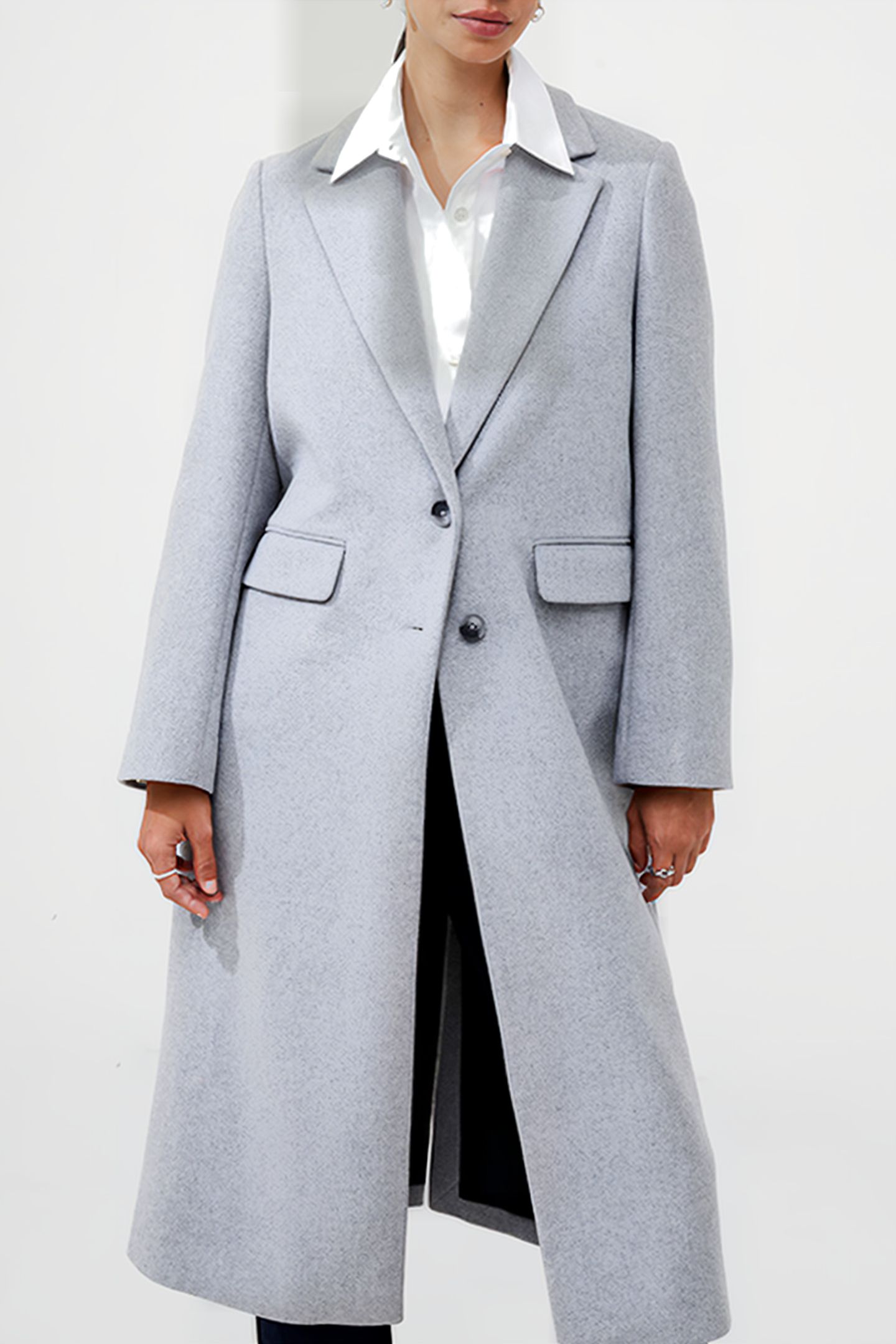 FAWN FELT COAT BLACK 1
