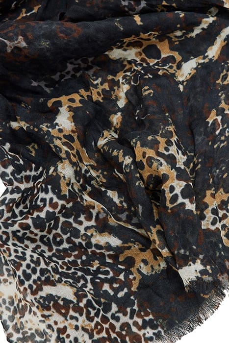 SMALL LEOPARD PRINTED SCARF BURNT CLAY 2
