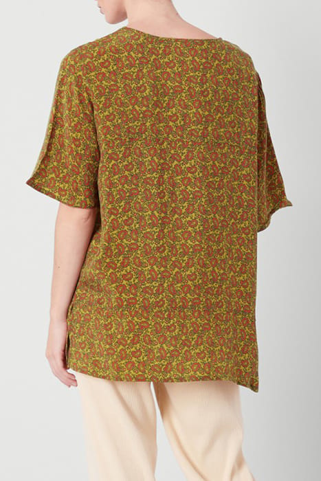 OVERSIZED PRINTED MID LONG TOP CACHEMIRE 2