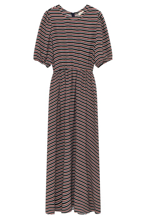 SHORT LEEVES ROUND COLLAR PRINTED DRESS ZAC 3