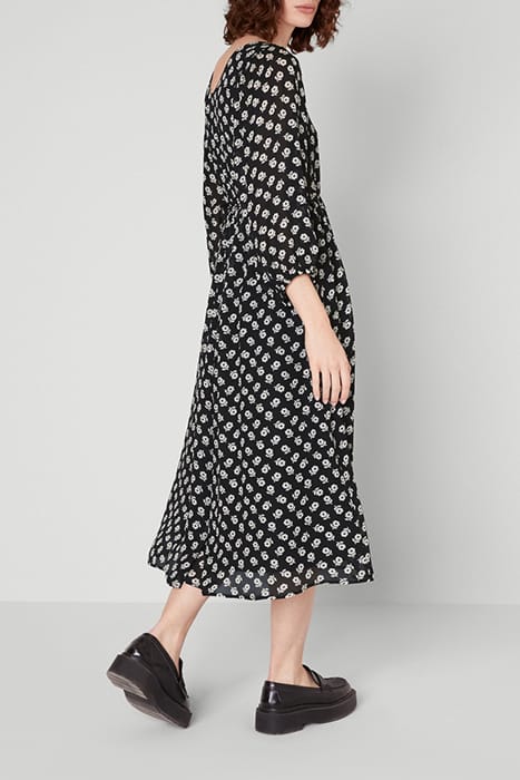 V COLLAR LONG PRINTED DRESS ERIKA 2