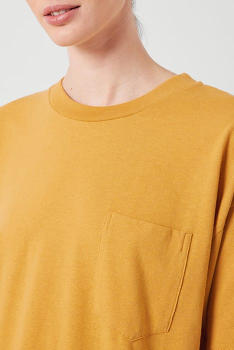 MID-LENGTH CREW NECK T-SHIRT MOUTARDE 5