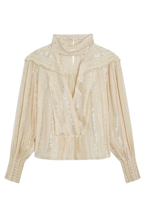 VIVIANA BLOUSE IN ECRU/SILVER 4