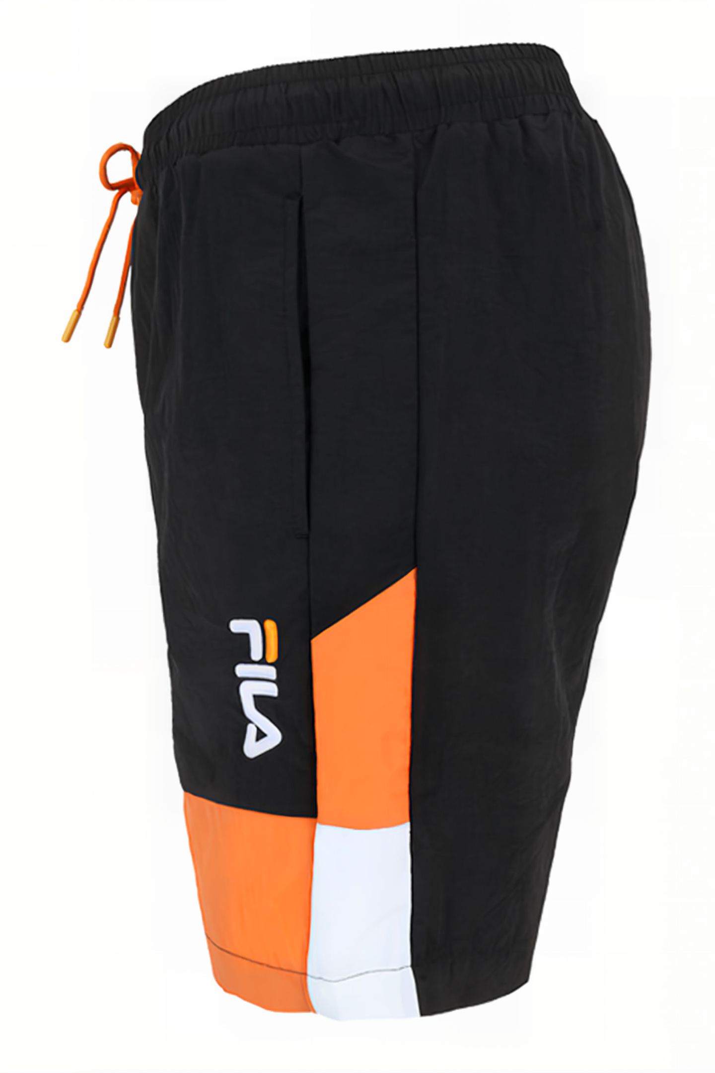 SCIACCA SWIM SHORTS BLACK-CELOSIA ORANGE-BRIGHT WHITE 6