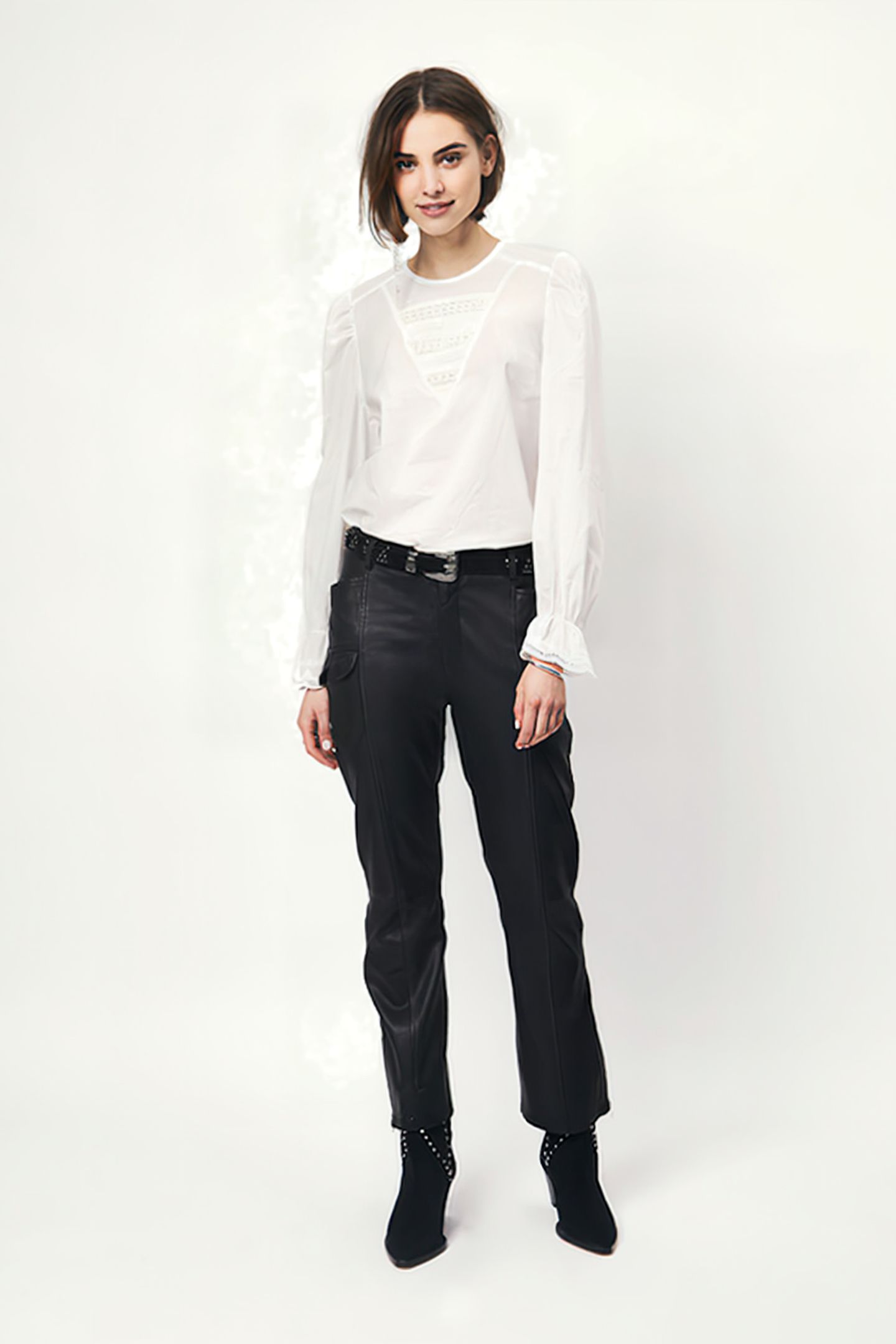 SHAUNA SMOCKED LACE TOP MILK WHITE 1