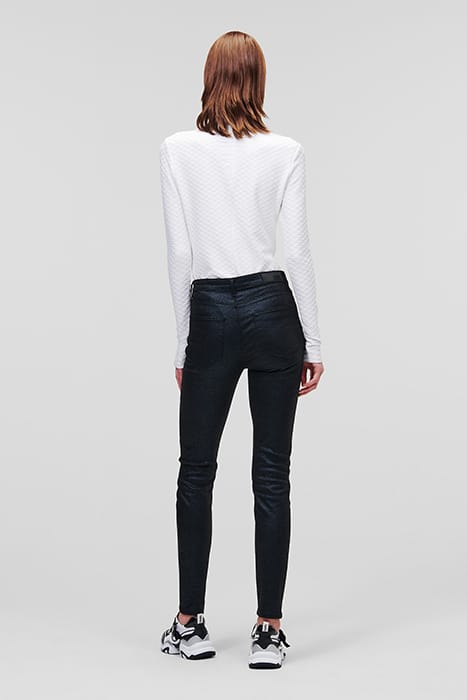 SHINY SKINNY DENIM PANTS METALIC 2