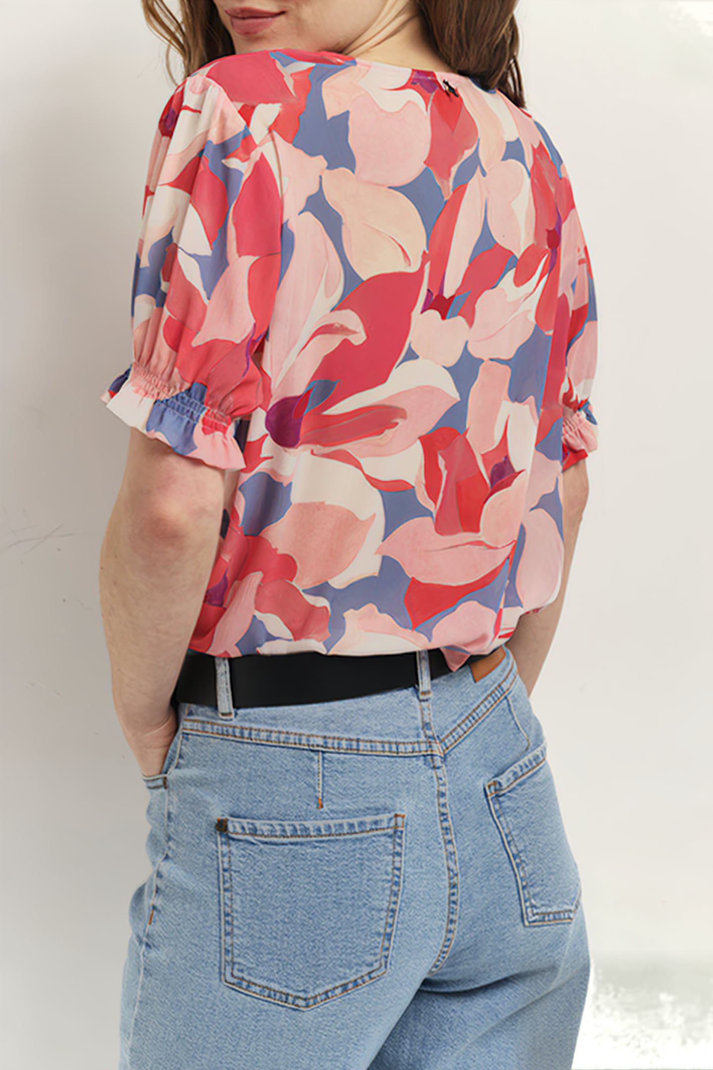 CABALA - HIBISCUS TOP WITH CAMELLIA MAXI PRINT 2