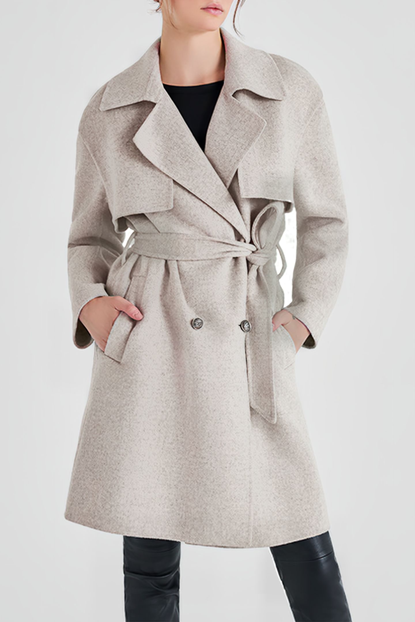 LIGHT TAUPE TRENCH COAT 1