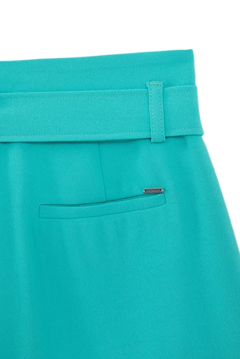 AZURE BLUE BELTED HIGH-WAIST SHORTS 7
