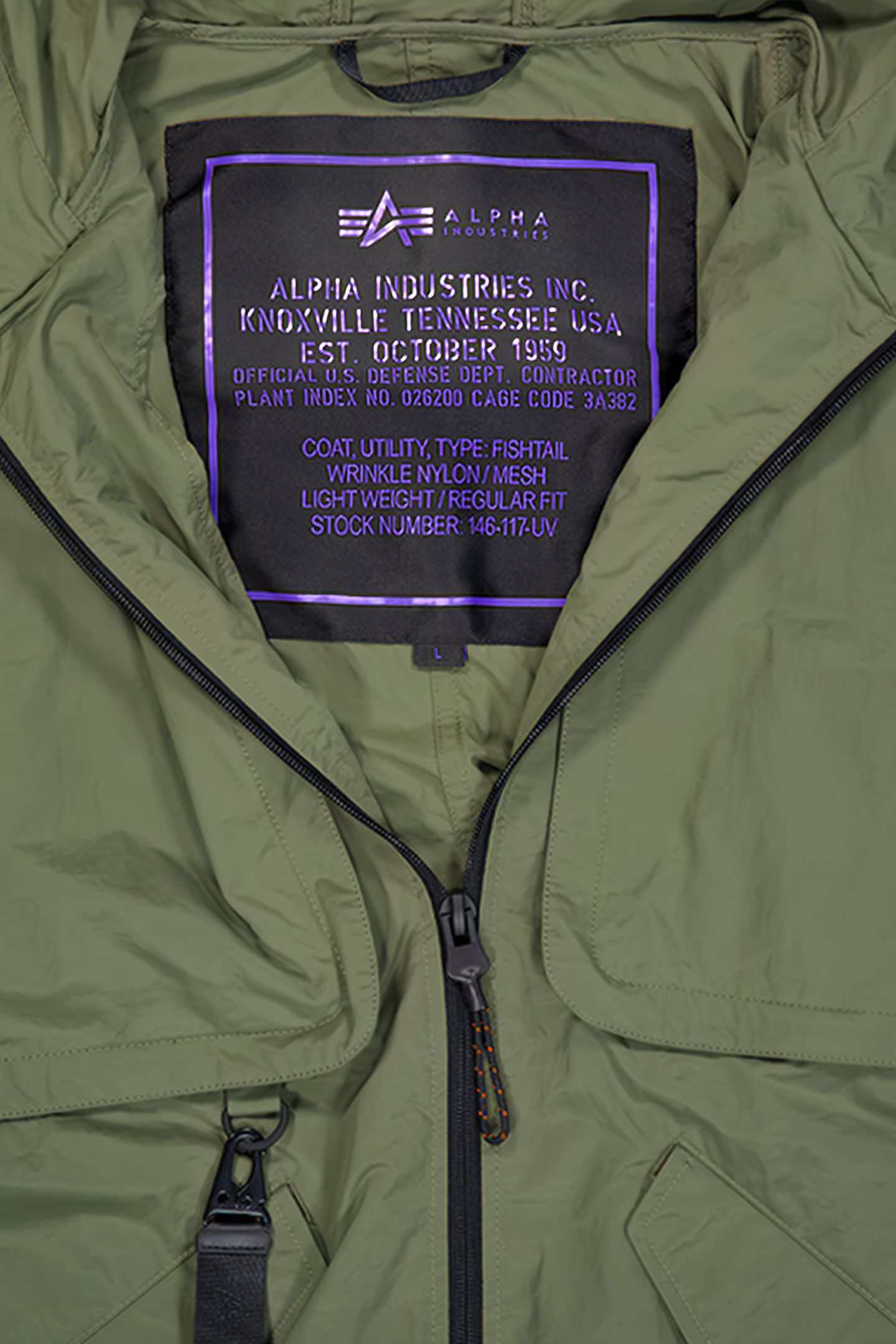 UTILITY FISHTAIL JACKET UV SAGE-GREEN 7