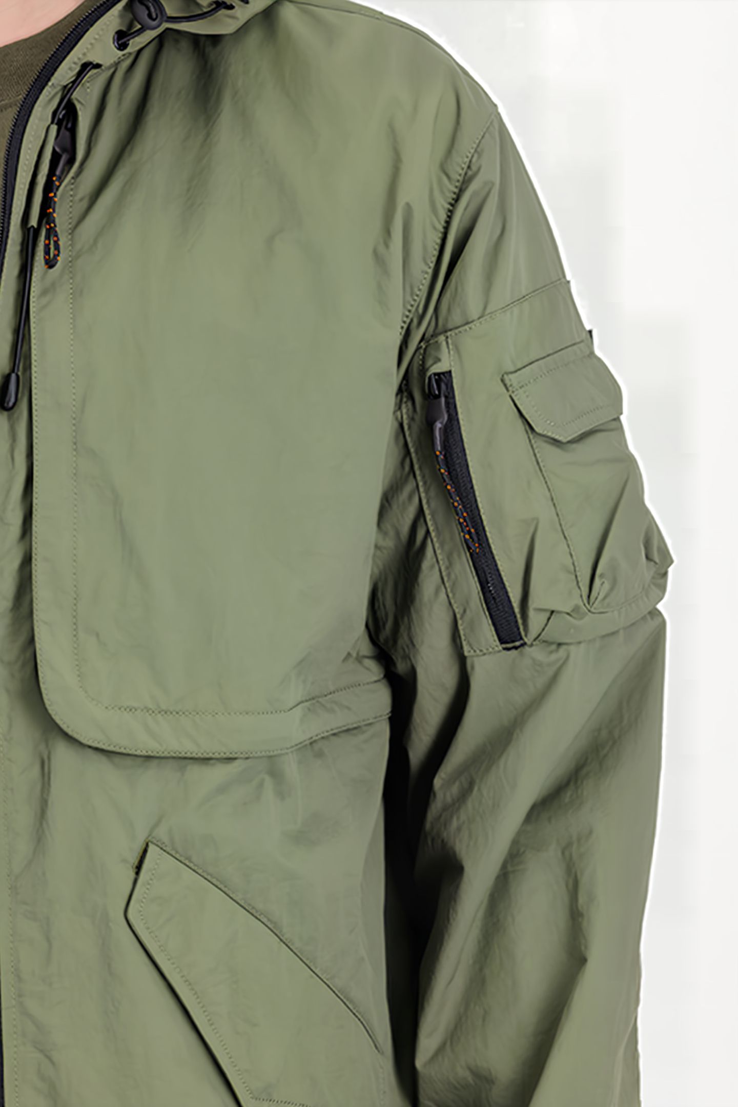 UTILITY FISHTAIL JACKET UV SAGE-GREEN 5