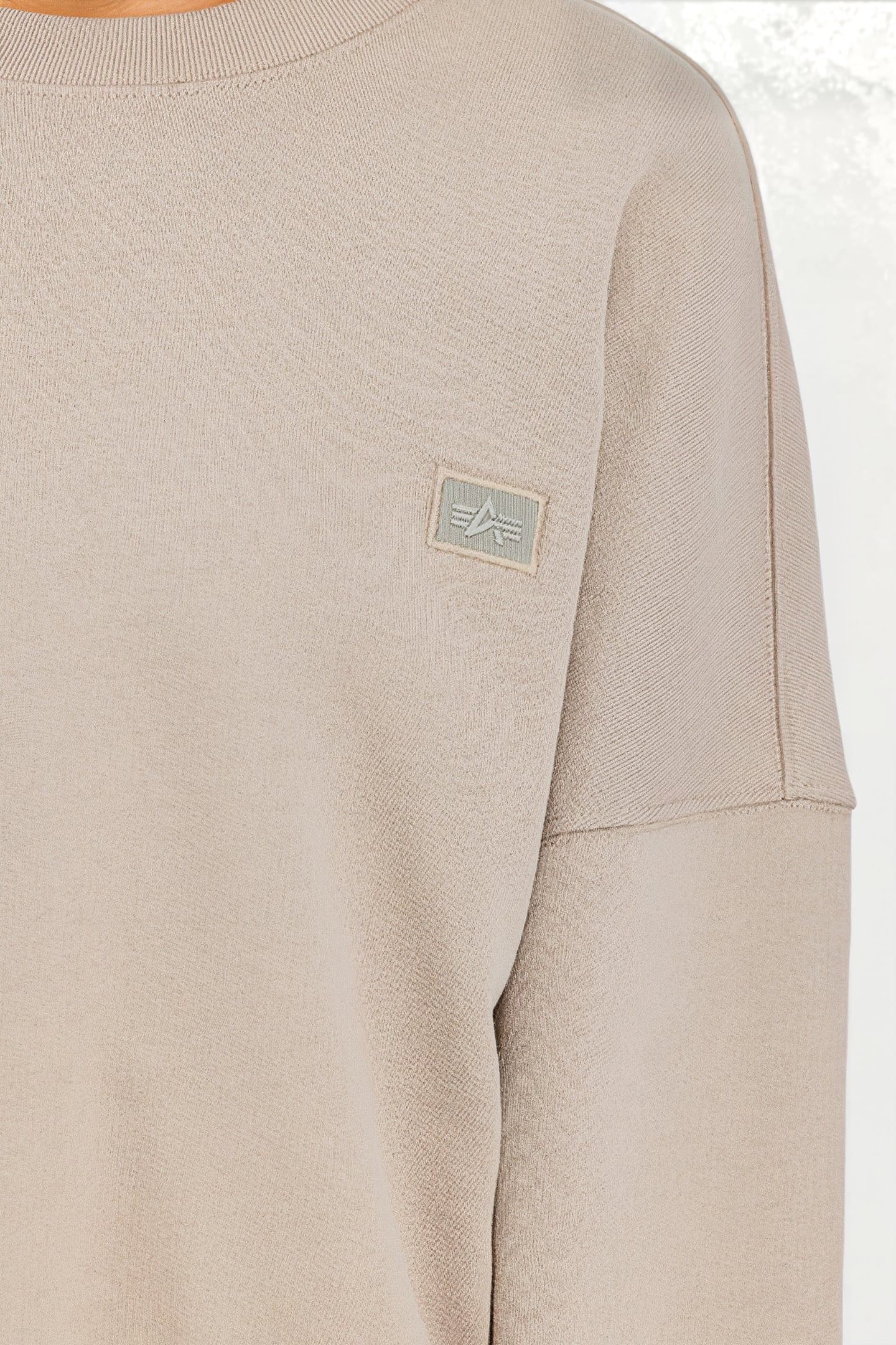 ALPHA ESSENTIALS RL SWEATER VINTAGE SAND 7