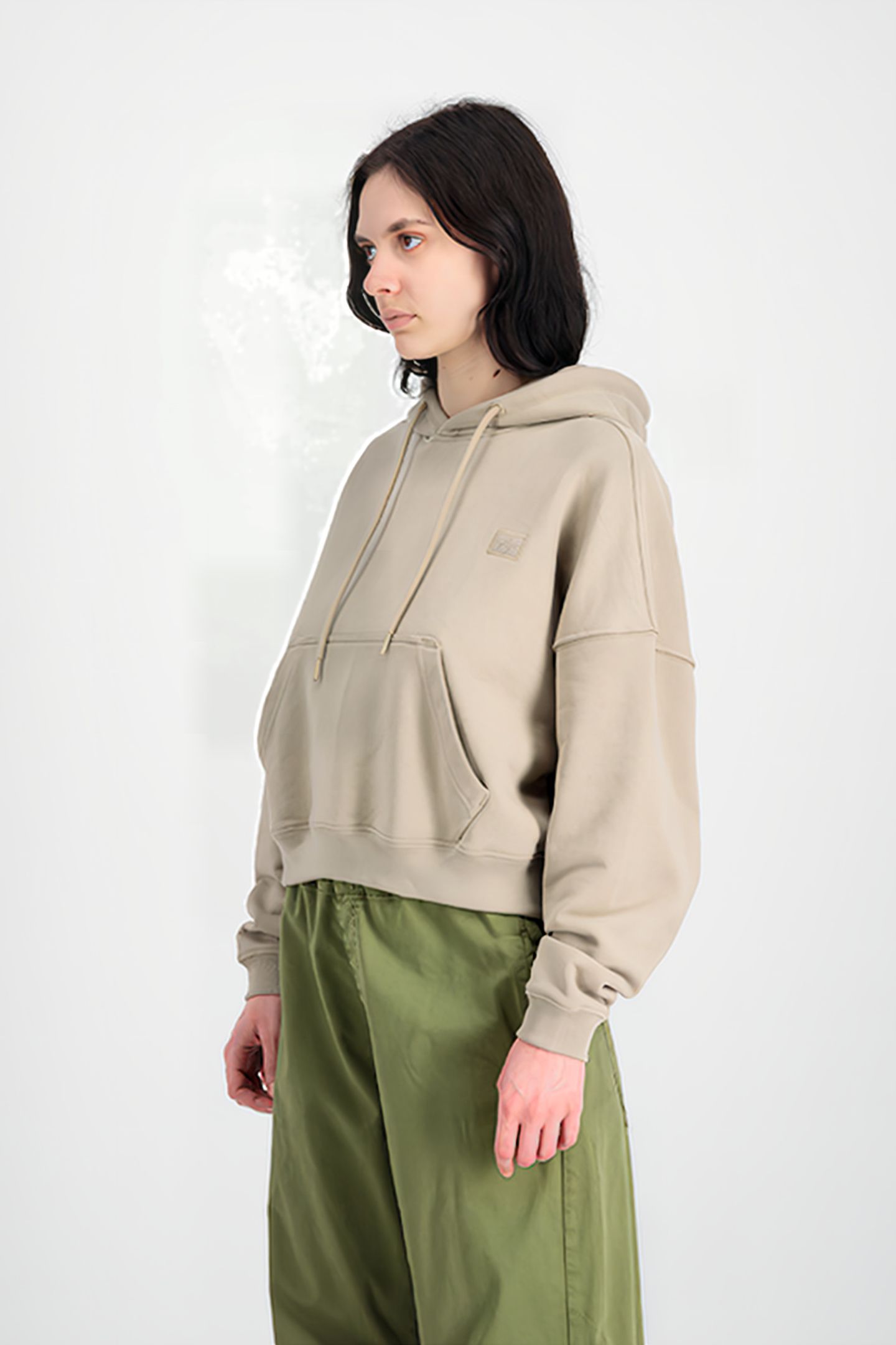 ALPHA ESSENTIALS RL HOODIE VINTAGE SAND 5