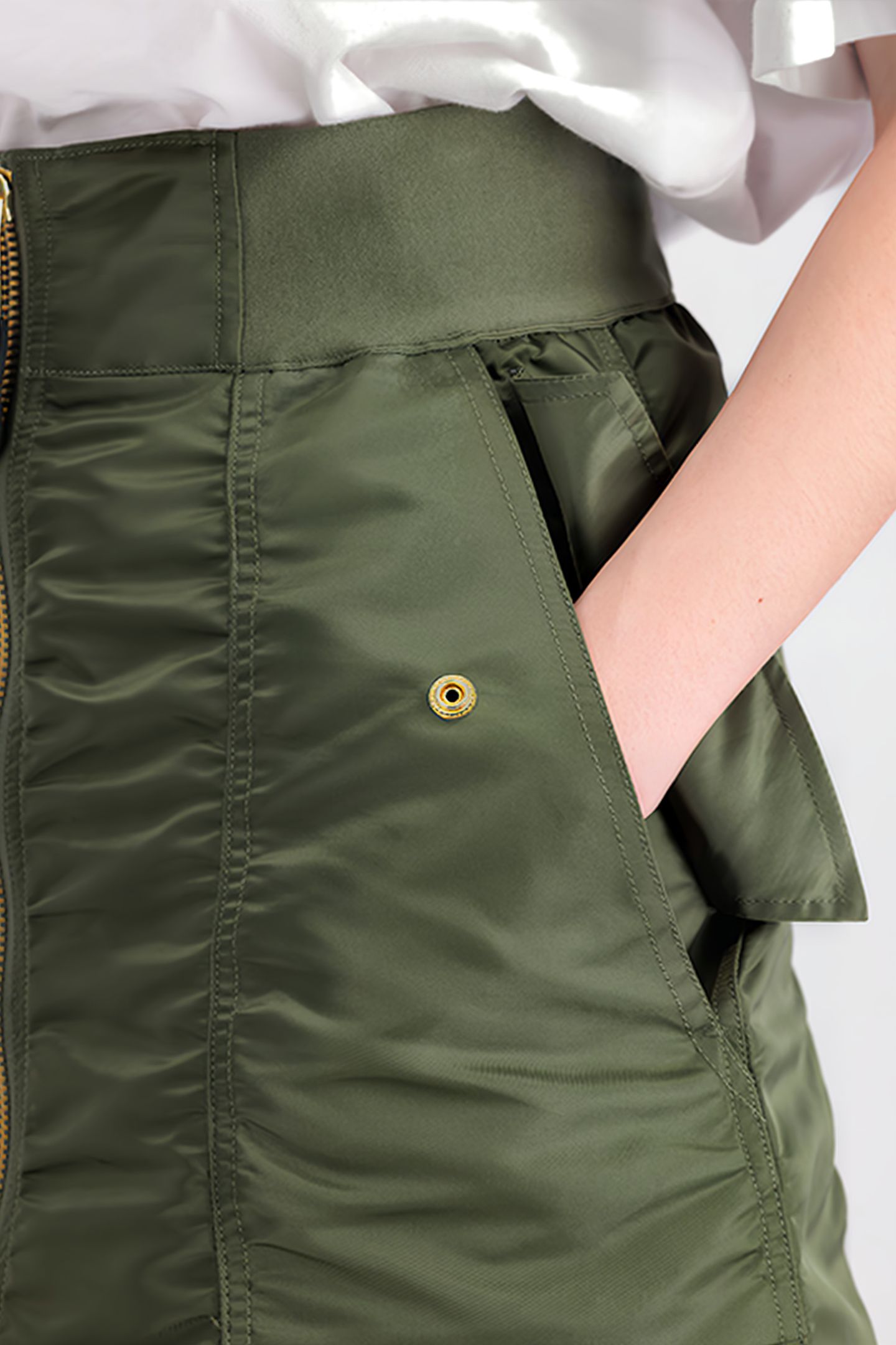 MA-1 MIDI SKIRT SAGE-GREEN 7
