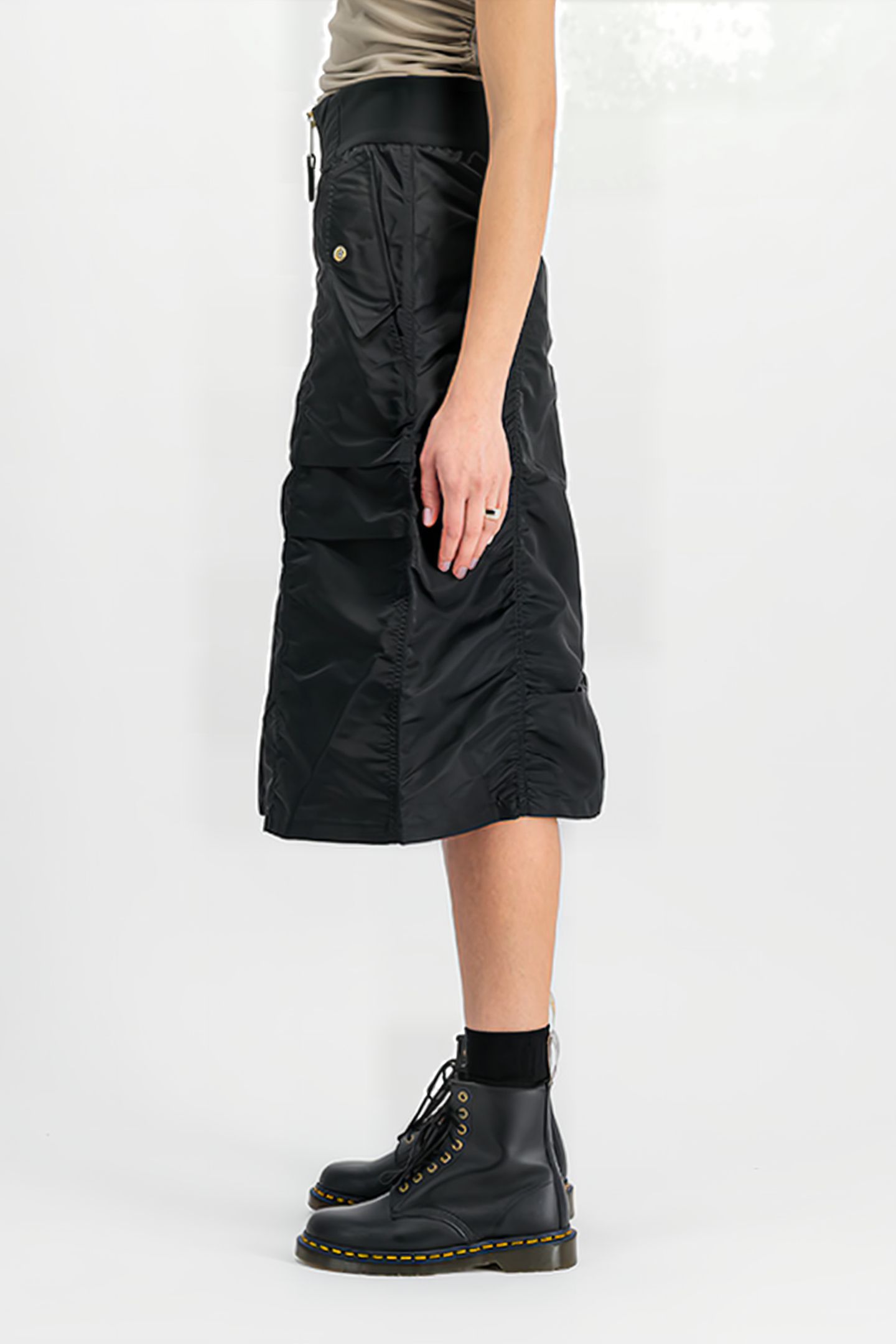 MA-1 MIDI SKIRT BLACK 7