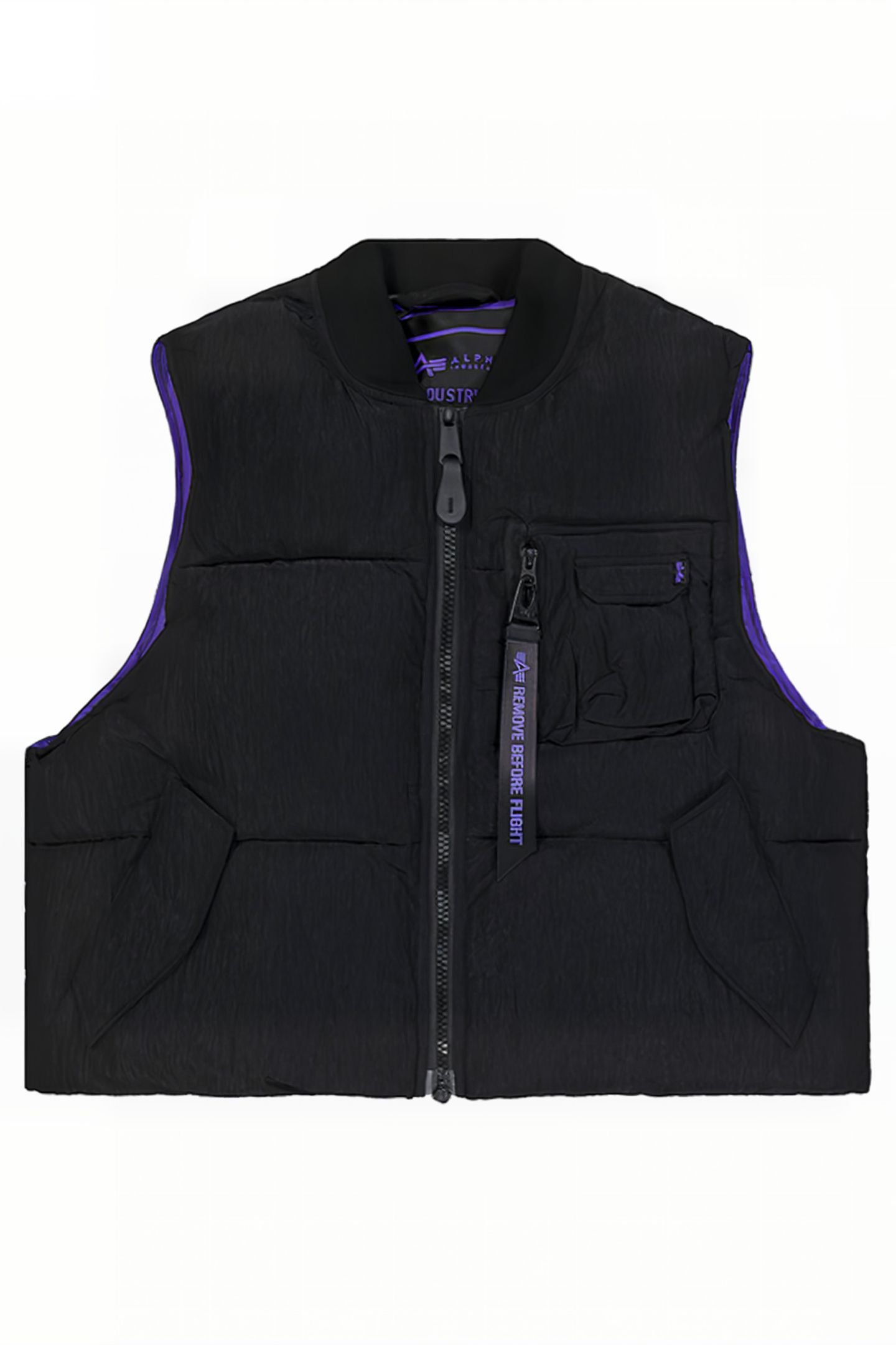 MA-1 PUFFER VEST UV BLACK 1