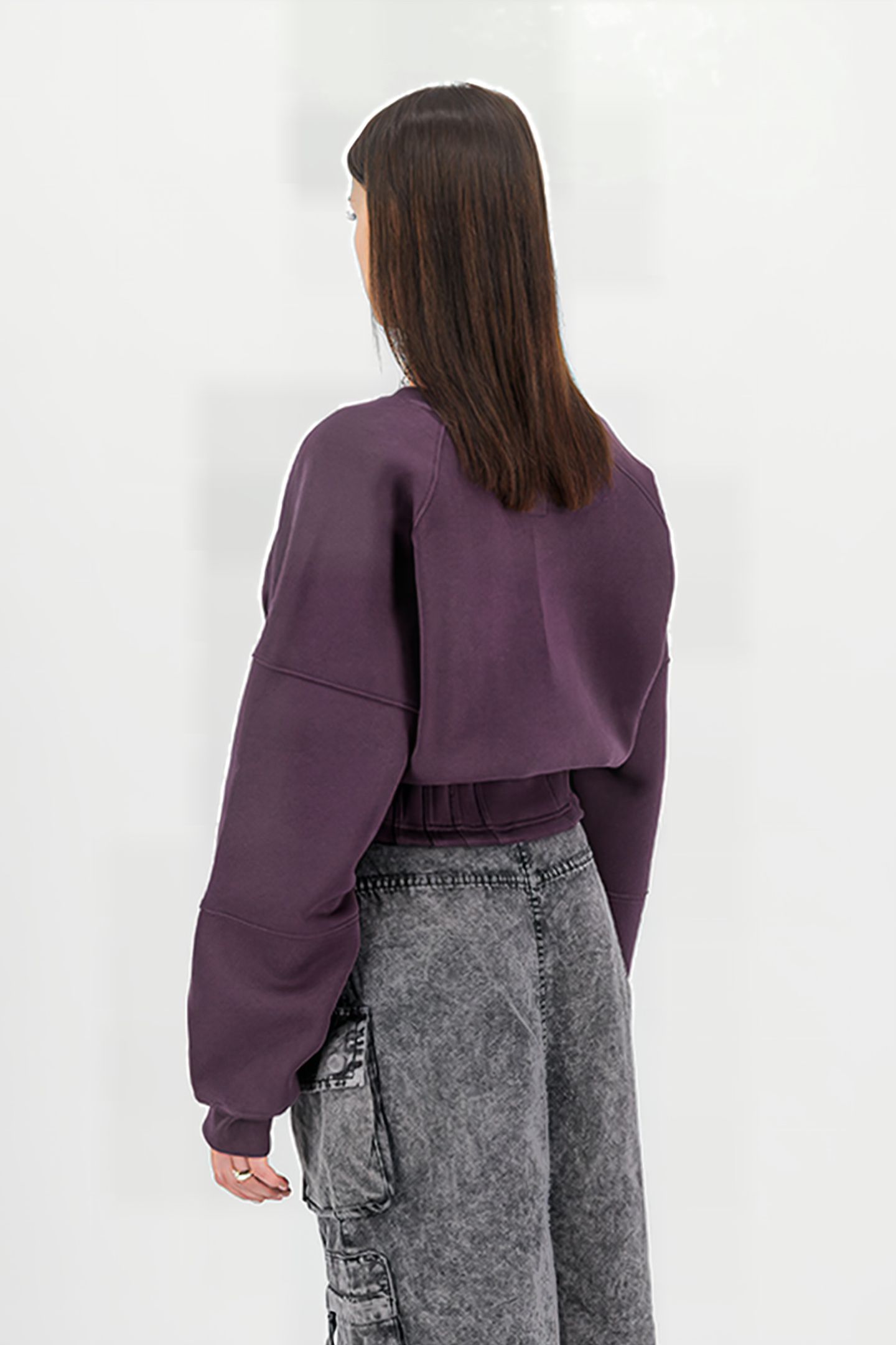 WAISTED SWEATER PLUM 2
