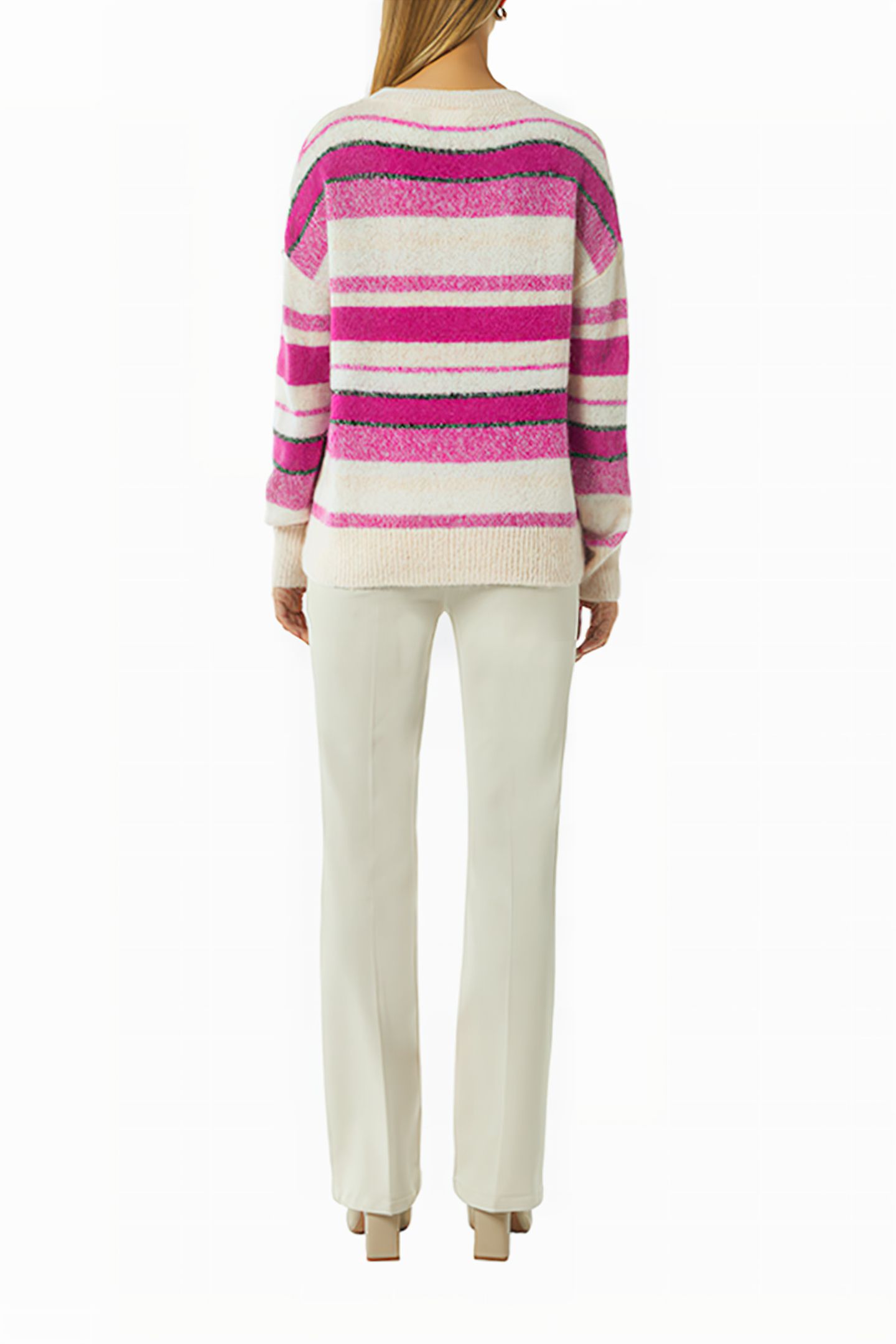 COMMA PULLOVER WHITE-PINK STRIPS 2