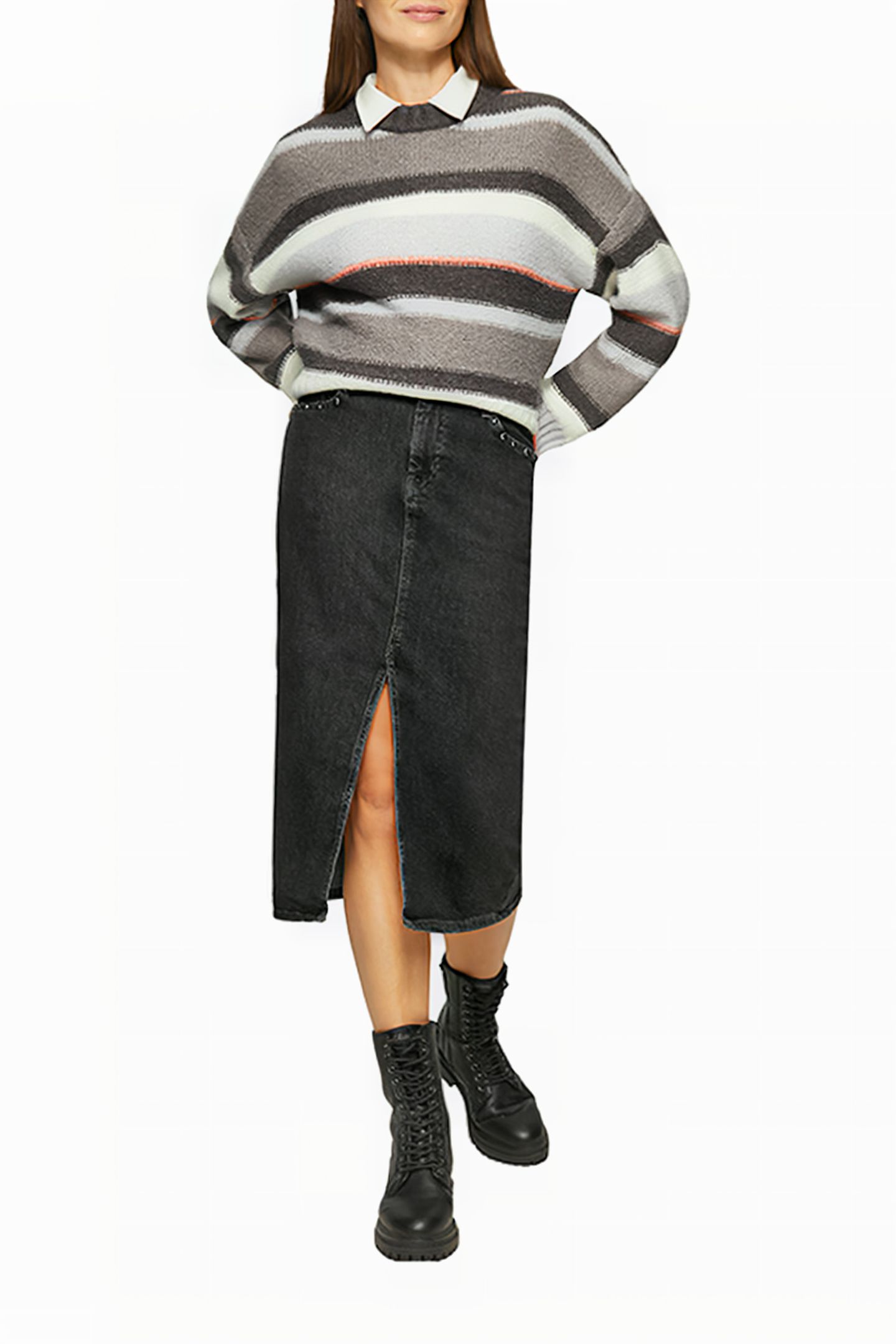 S.OLIVER SKIRTS GREY DENIM 1