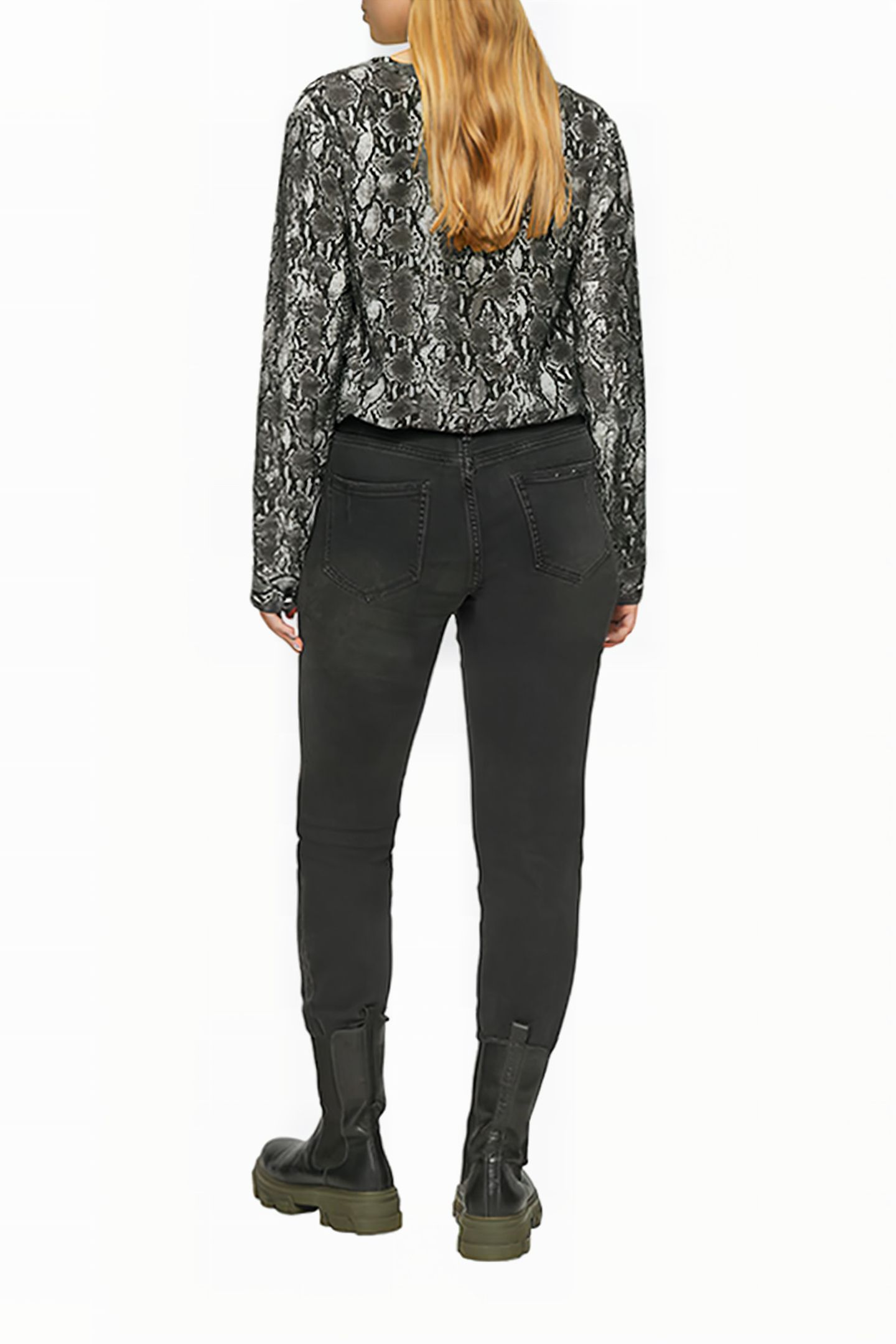 S.OLIVER BLOUSES GREY/BLACK 2