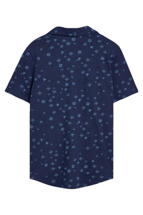 PENNY POCKET JERSEY SHIRT NAVY PRINT 5